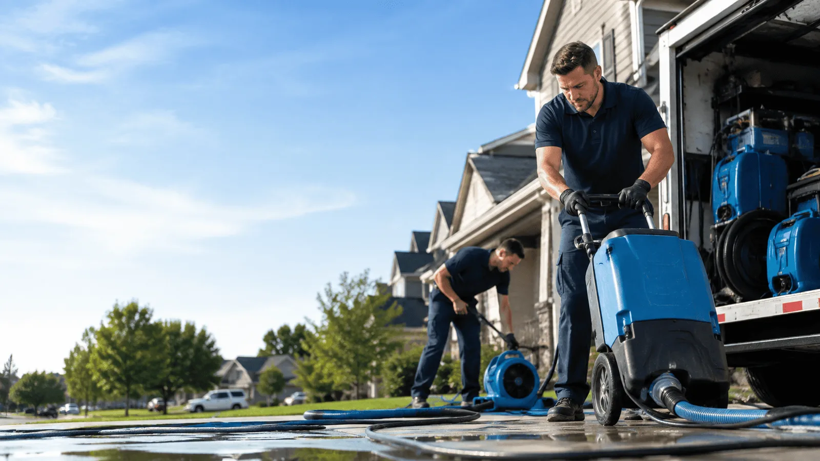 Dehumidification being performed in Woodland, IL